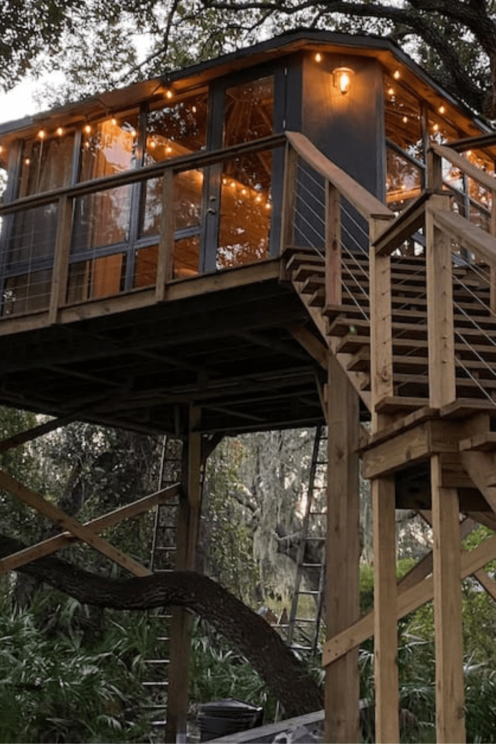 Tiny home ideas deck is 14 feet above ground level